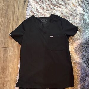 FIGS Black V-Neck Scrub Top and bottoms